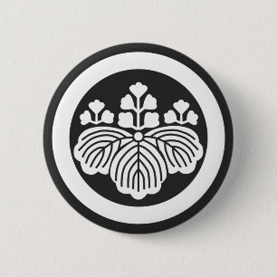 Badge Rond 5 Cm [Crêtes de famille] Fleurs