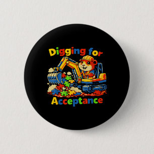 Badge Rond 5 Cm Creuser pour l'acceptation Sensibilisation à l'aut