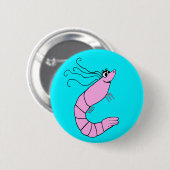 Badge Rond 5 Cm Crevette mignonne (Devant & derrière)