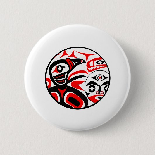 Badge Rond 5 Cm Cri de Ravens (Devant)