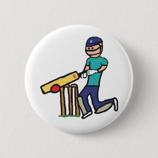 Badge Rond 5 Cm Cricket (Devant)