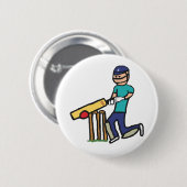 Badge Rond 5 Cm Cricket (Devant & derrière)