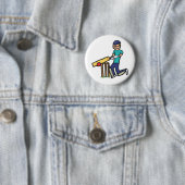 Badge Rond 5 Cm Cricket (En situation)