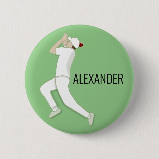 Badge Rond 5 Cm Cricket (Devant)