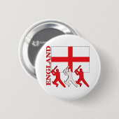 Badge Rond 5 Cm Cricket Angleterre (Devant & derrière)