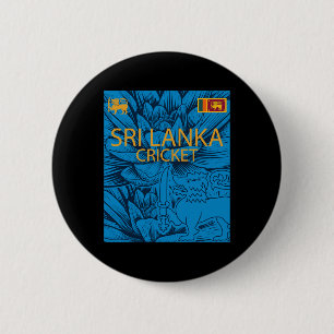 Badge Rond 5 Cm Cricket du Sri Lanka parfait pour les fans de cric