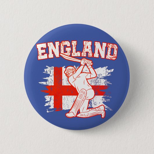 Badge Rond 5 Cm Cricket England, membres de l'armée de la Barmée (Devant)