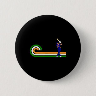 Badge Rond 5 Cm Cricket Inde Pour Les Joueurs De Cricket Et Les Fa