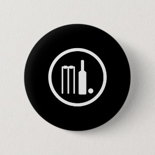 Badge Rond 5 Cm Cricket Joueur de cricket Joueurs de cricket Inde