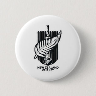 Badge Rond 5 Cm Cricket néo-zélandais célébrant l'esprit du