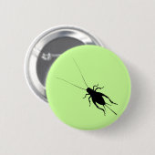 Badge Rond 5 Cm Cricket noir (Devant & derrière)