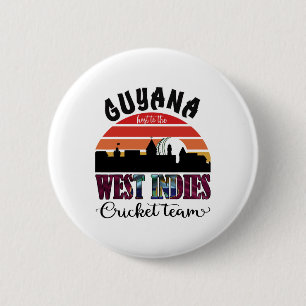 Badge Rond 5 Cm Cricket T20 Guyana Accueille La Cricket Des Indes
