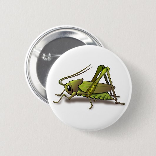 Badge Rond 5 Cm Cricket vert (Devant & derrière)