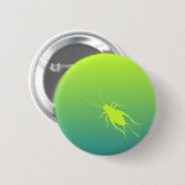 Badge Rond 5 Cm Criquet jaune-vert (Devant & derrière)