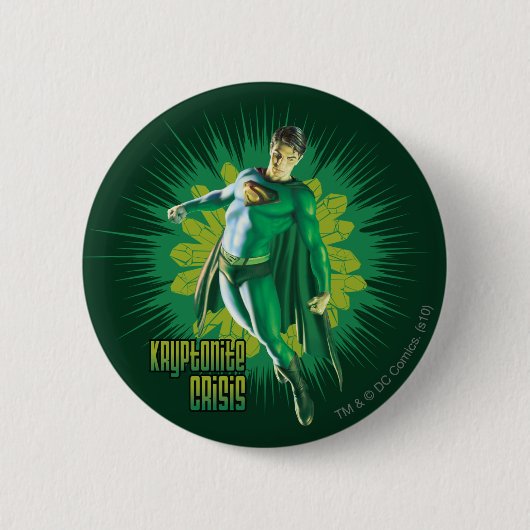 Badge Rond 5 Cm Crise de Superman Kryptonite (Devant)