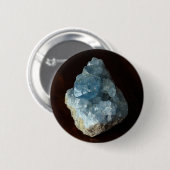 Badge Rond 5 Cm Cristal bleu céleste (Devant & derrière)