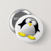 BADGE ROND 5 CM CRISTAL DE LINUX TUX (Devant & derrière)