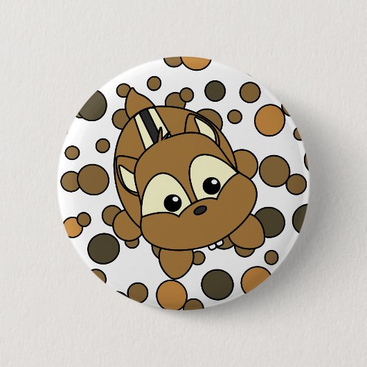 Badge Rond 5 Cm Critère mignon Little Chipmunk (Devant)