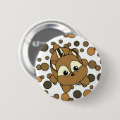Badge Rond 5 Cm Critère mignon Little Chipmunk (Devant & derrière)