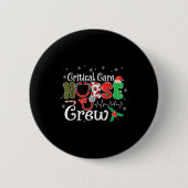 Badge Rond 5 Cm Critical Care Nurse Crew Stethoscope Santa Hat Chr (Devant)