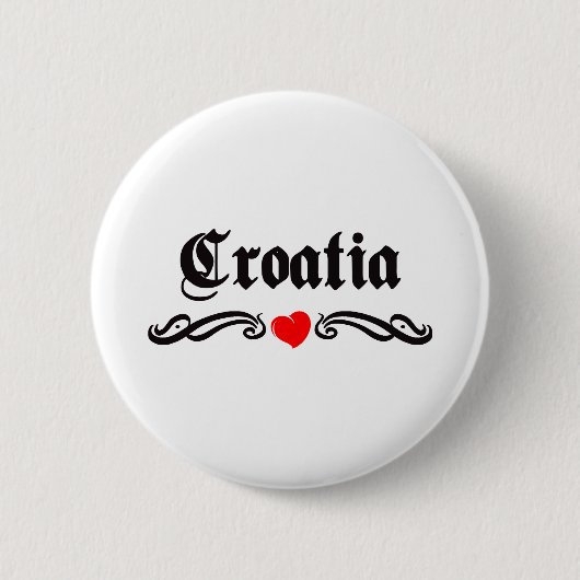 Badge Rond 5 Cm Croatie (Devant)
