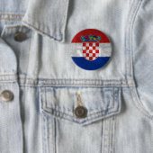 Badge Rond 5 Cm Croatie (En situation)
