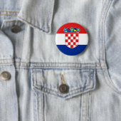 Badge Rond 5 Cm croatie (En situation)