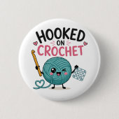 Badge Rond 5 Cm Crochet Fantaisiste (Devant)