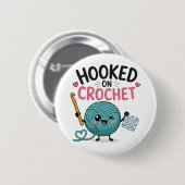 Badge Rond 5 Cm Crochet Fantaisiste (Devant & derrière)