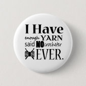 Badge Rond 5 Cm Crochet Pas Suffisamment Artisanat En Fil (Devant)