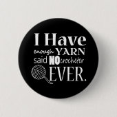 Badge Rond 5 Cm Crochet Pas Suffisamment Fil Artisanat Sombre (Devant)