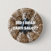 Badge Rond 5 Cm Crochet Tricot Humour Beige Bleu Artisanat Love Fe (Devant)
