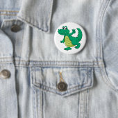 Badge Rond 5 Cm Crocodile de bande dessinée (En situation)