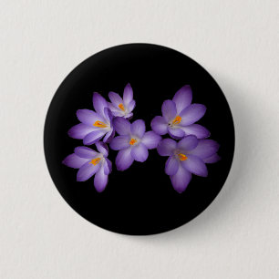 Badge Rond 5 Cm Crocus pourpre