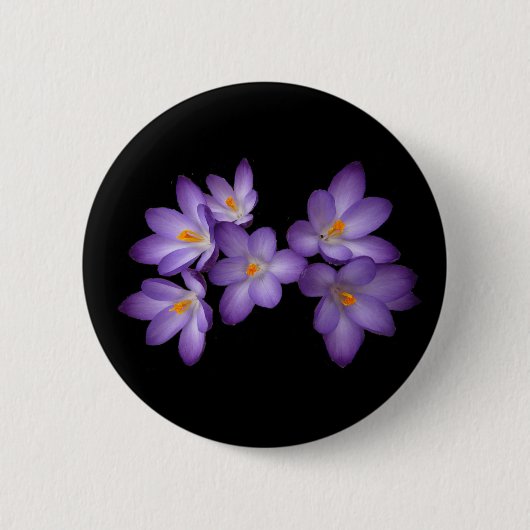 Badge Rond 5 Cm Crocus pourpre (Devant)