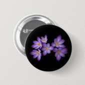 Badge Rond 5 Cm Crocus pourpre (Devant & derrière)