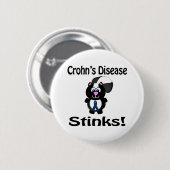Badge Rond 5 Cm Crohns Maladie pue conception de la sensibilisatio (Devant & derrière)