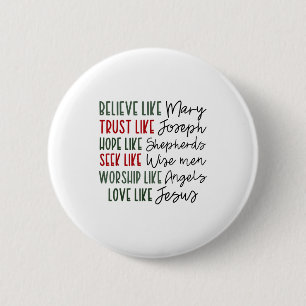 Badge Rond 5 Cm Croire Confiance Espérer Chercher Comme Bergers No