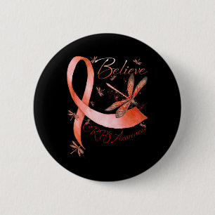 Badge Rond 5 Cm Croire Crps Sensibilisation Orange Ruban Lov
