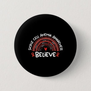 Badge Rond 5 Cm Croire Mois de la sensibilisation Anémie de la fau