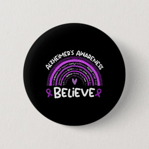Badge Rond 5 Cm Croire Soutien Espoir Force Mois Alzheimers