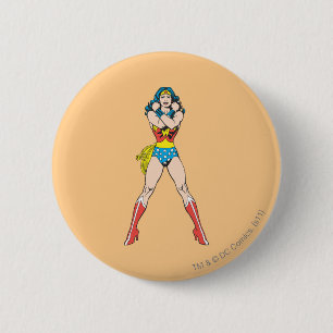 Badge Rond 5 Cm Croisement d'armes de Wonder Woman