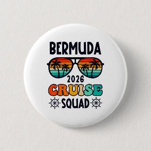 Badge Rond 5 Cm Croisière aux Bermudes 2026 Voyage de vacances fam