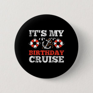 Badge Rond 5 Cm Croisière d'anniversaire Croisière en bateau Fête