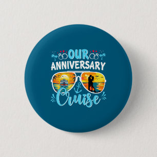 Badge Rond 5 Cm Croisière d'anniversaire de mariage pour couples m