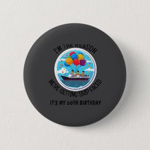 Badge Rond 5 Cm Croisière d'anniversaire Groupe drôle D