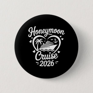 Badge Rond 5 Cm Croisière de lune de miel 2026 Couples mariés Corr