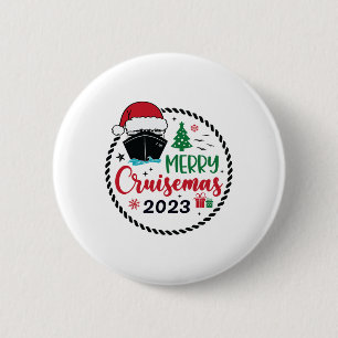 Badge Rond 5 Cm Croisière de Noël en famille 2023 Merry Cruisemas