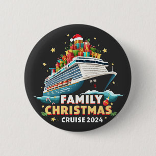 Badge Rond 5 Cm Croisière de Noël en famille 2024 tenue de match