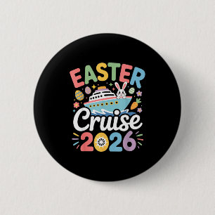 Badge Rond 5 Cm Croisière de Pâques 2026 Famille Lapin de printemp
